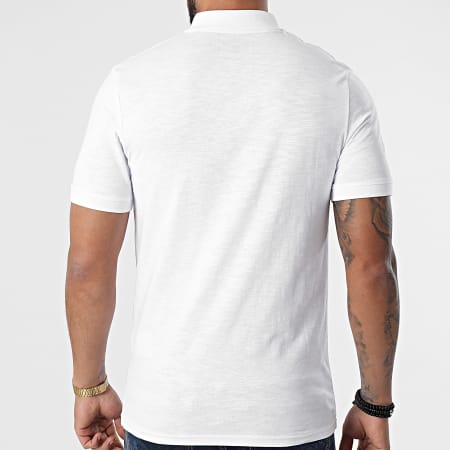 Jack And Jones - Polo Manches Courtes Berg Blanc Chiné