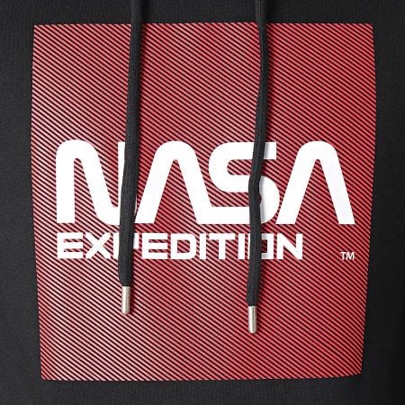 NASA - Felpa con cappuccio Red Block Nero