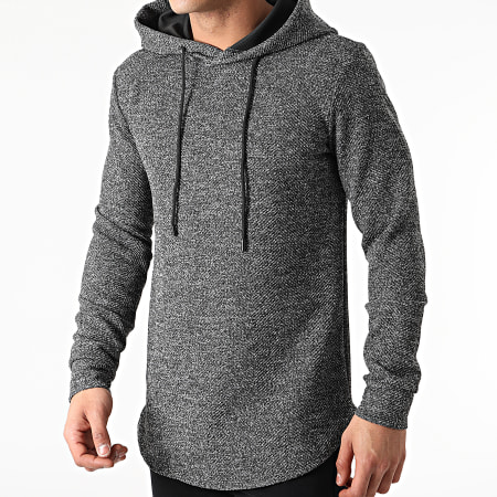Uniplay - Sweat Capuche Oversize UY566 Gris Anthracite Chiné
