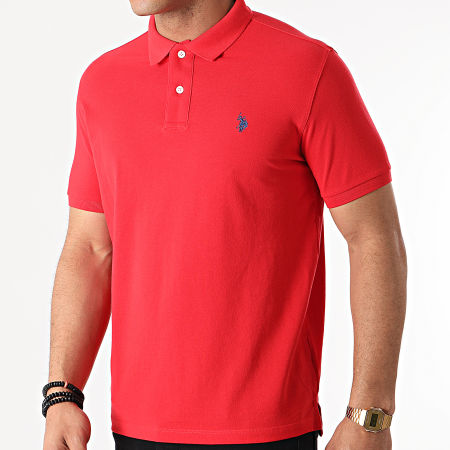 US Polo ASSN - Polo Manches Courtes Institutional Rouge