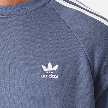 Adidas Originals - Sweat Crewneck A Bandes 3 Stripes GN3482 Bleu Clair