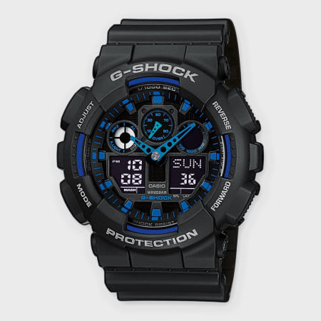 Casio - Montre G-Shock GA-100-1A2ER Noir Bleu