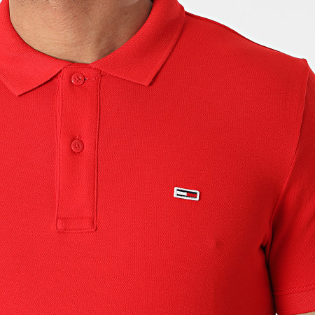 Tommy Jeans - Polo Manches Courtes Classics Solid Stretch 9439 Rouge