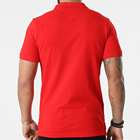 Tommy Jeans - Polo Sleeve Classics Solid Stretch 9439 Rosso