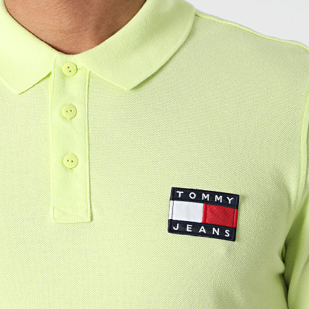 Tommy Jeans - Polo Manches Courtes Tommy Badge 0327 Vert Clair