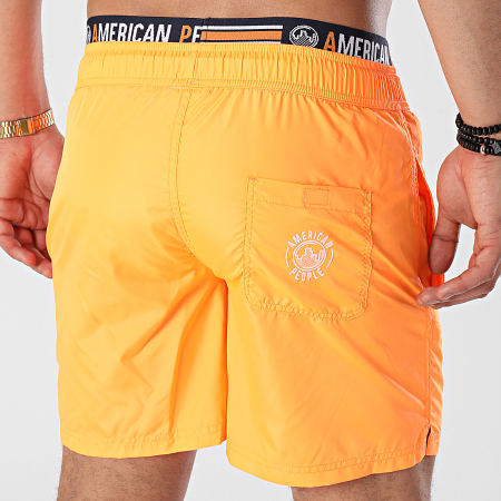 American People - Shorts de baño Bruce naranja neón