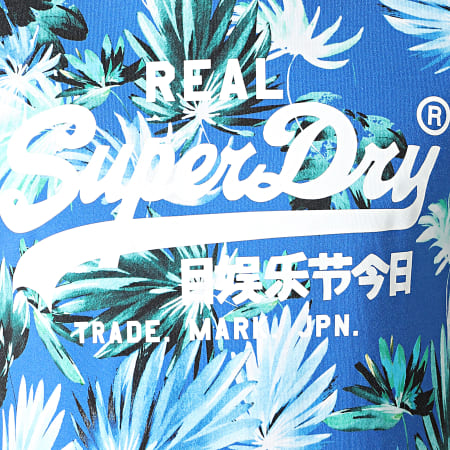 Superdry - Tee Shirt Vintage Logo AOP M1010999A Bleu Roi Floral
