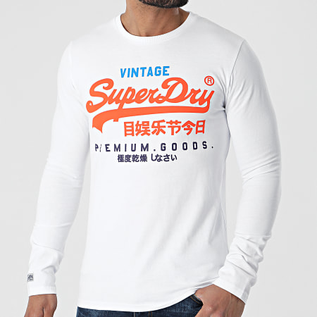 Superdry - Tee Shirt Manches Longues Vintage Logo Tri M6010407A Blanc