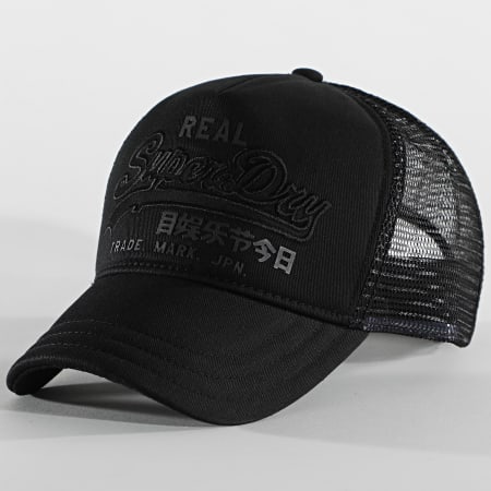 Superdry - Casquette Trucker Vintage Logo Noir - LaBoutiqueOfficielle.com