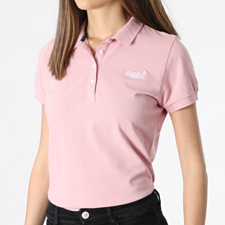 Superdry - Polo Manches Courtes Femme W6010017A Rose