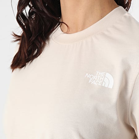 The North Face - Tee Shirt Manches Longues Crop Femme A5581 Beige