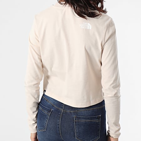 The North Face - Tee Shirt Manches Longues Crop Femme A5581 Beige