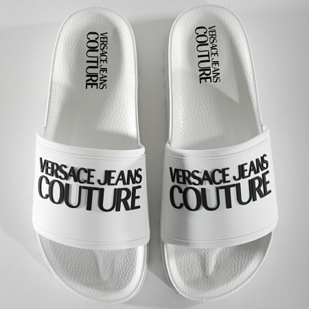 Versace Jeans Couture - Claquettes Femme Linea Fondo Slide E0VVBSQ2 Blanc