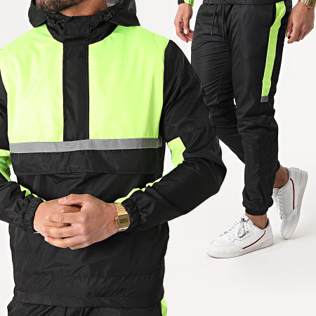 Zayne Paris Ensemble De Survetement Reflechissant TX 648 Noir Jaune Fluo LaBoutiqueOfficielle
