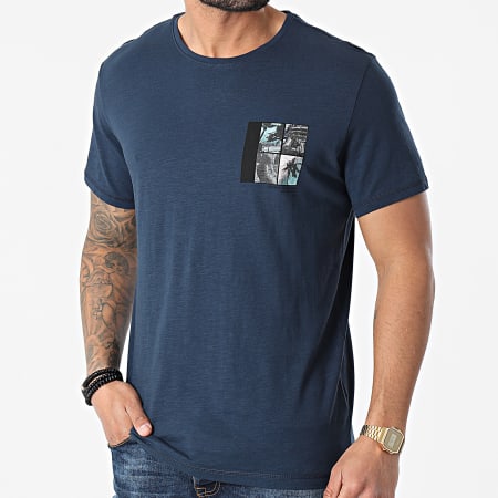 Blend - Tee Shirt 20712078 Bleu Marine