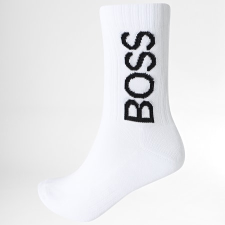 BOSS - Paire De Chaussettes QS Bold Logo 50436826 Blanc
