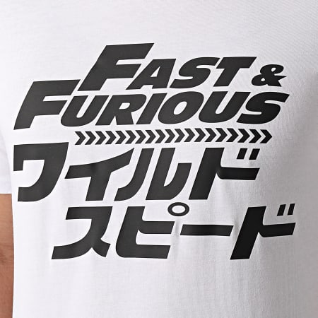 Fast & Furious - Tee Shirt Jap Blanc
