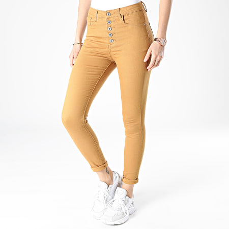 Girls Outfit - Jeans skinny da donna DZ359 Cammello
