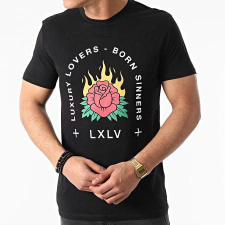 Luxury Lovers - Tee Shirt Fire Rose Noir