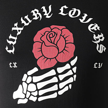 Luxury Lovers - Tee Shirt Rose Bones Noir