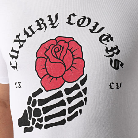 Luxury Lovers - Tee Shirt Rose Bones Blanc