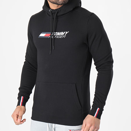 Tommy Hilfiger - Sweat Capuche Logo Fleece 7255 Noir