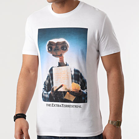 E.T. L'Extraterrestre - Tee Shirt Letter Blanc