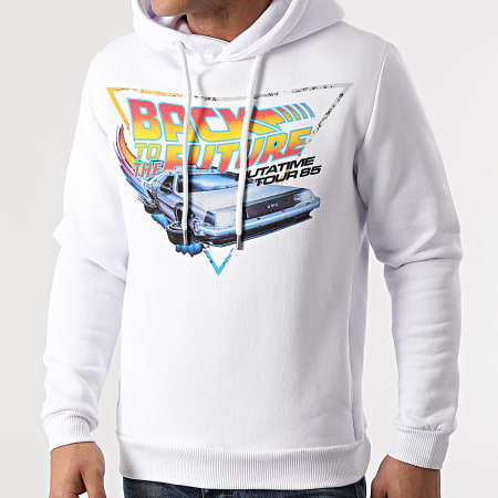 Back To The Future - Sweat Capuche Out A Time Tour 85 Blanc