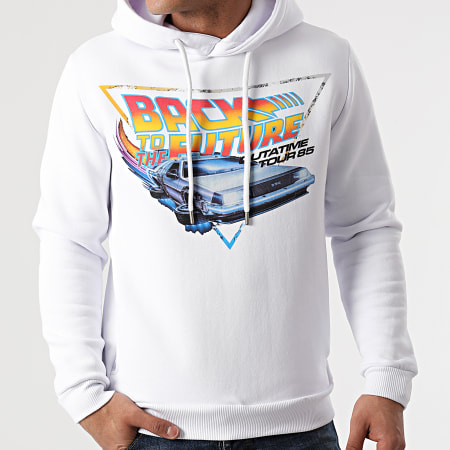 Back To The Future - Sweat Capuche Out A Time Tour 85 Blanc