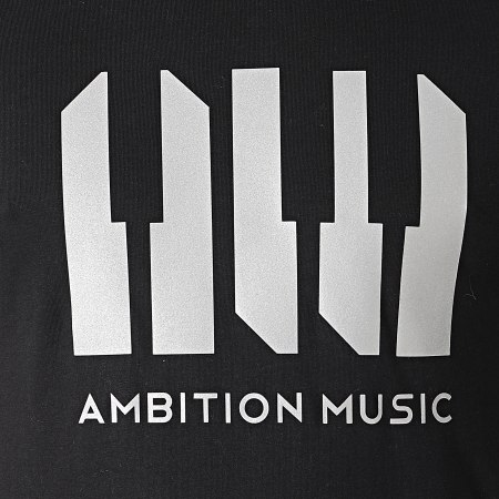 Niro - Tee Shirt Ambition Music Noir Réfléchissant