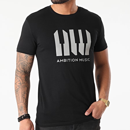 Niro - Tee Shirt Ambition Music Noir Réfléchissant