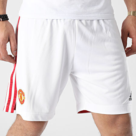 Adidas Sportswear - Short De Sport A Bandes Manchester United FM4289 Blanc
