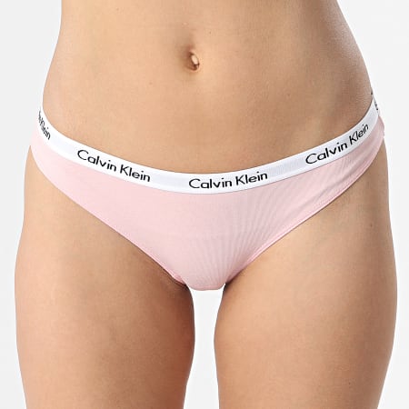 Calvin Klein - Lot De 3 Culottes Femme Bikini 3588E Noir Rose Bleu