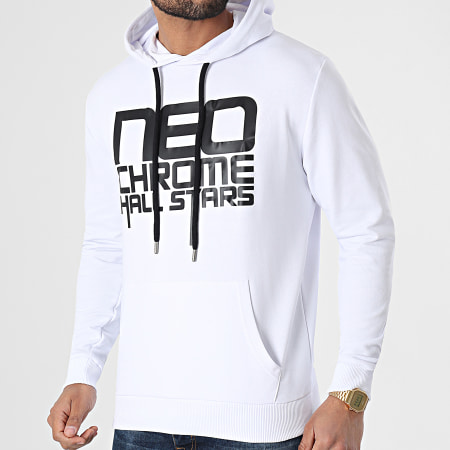 Neochrome - Sweat Capuche Logo Blanc