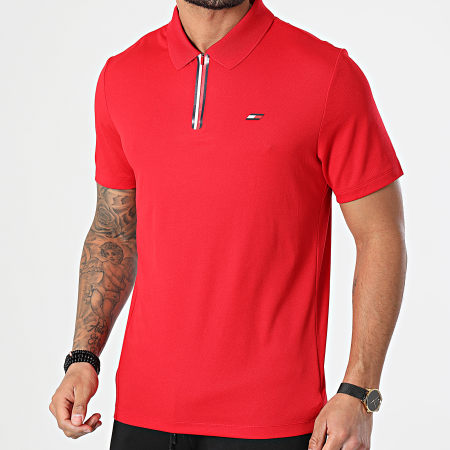 Tommy Hilfiger - Polo Manches Courtes Stripe Training 7270 Rouge