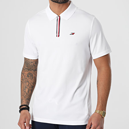 Tommy Hilfiger - Polo Manches Courtes Stripe Training 7270 Blanc