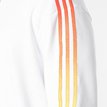 Adidas Originals - Sweat Capuche A Bandes Sport GN2425 Blanc