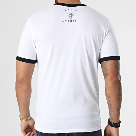 Anthill - Camiseta Ringer Logo Blanco