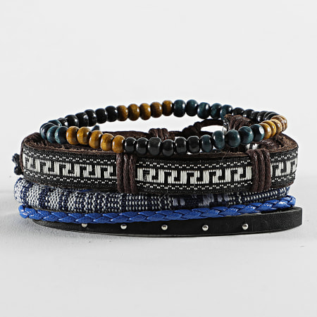 Deeluxe - Bracelet Multi-rangs Apache Noir Bleu