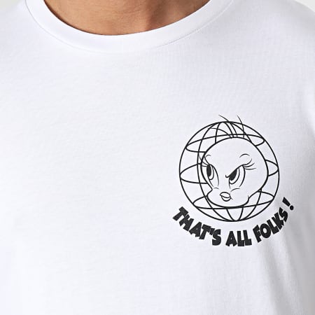 Looney Tunes - Tee Shirt Titi Globe Back Blanc