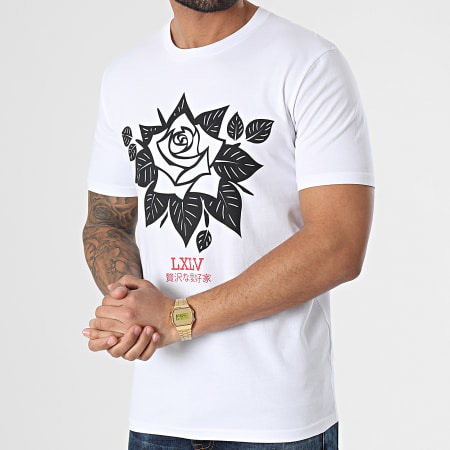 Luxury Lovers - Camiseta Rosas BO Blanco