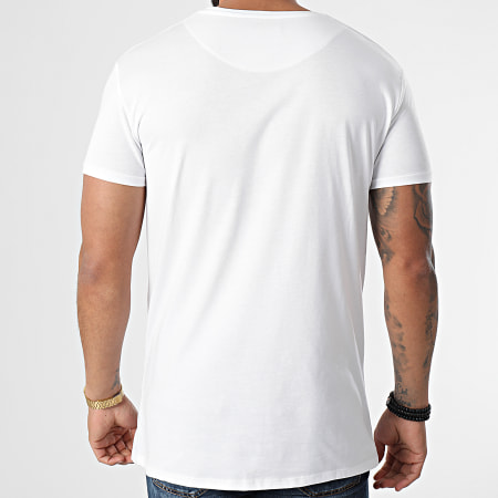 SikSilk - Tee Shirt Straight Hem Chain Print Box Blanc