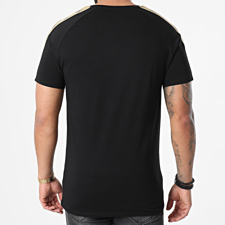 SikSilk - Tee Shirt A Bandes Raglan Premium Noir Beige