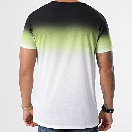 SikSilk - Tee Shirt Dégradé High Fade Noir Vert Blanc