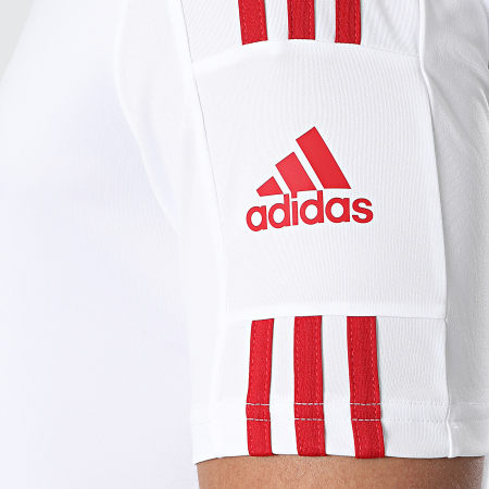 Adidas Performance - Camiseta deportiva a rayas Squad 21 GN5725 Blanca