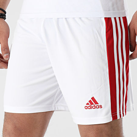 Adidas Performance - Pantalón corto deportivo con bandas Squad 21 GN5770 Blanco