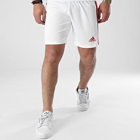 Adidas Performance - Pantalón corto deportivo con bandas Squad 21 GN5770 Blanco