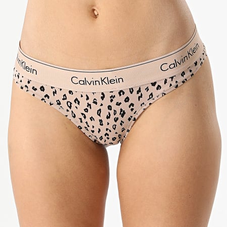 Calvin Klein - String Femme F3786E Beige
