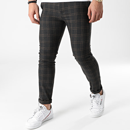 Classic Series - M-3321 Pantaloni a quadri grigio antracite