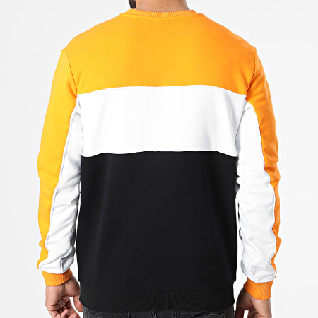 Fila Sweat Crewneck Aqil Blocked 688467 Noir Orange Blanc